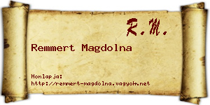 Remmert Magdolna névjegykártya